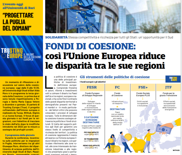 Immagine Copertina - La Gazzetta del Mezzogiorno: anticipazioni della terza Giornata della Coesione